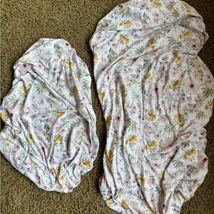 Floral Fitted Crib Sheet & Changing Pad Cover Set